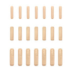 Quacc 21 PCS Wooden Dowels Assorted Set, M6 M8 M10 Hard Wood Pegs Grooved Fluted Woodwork Pins Wooden Plugs for Screw Holes Furniture DIY Craft Carpentry