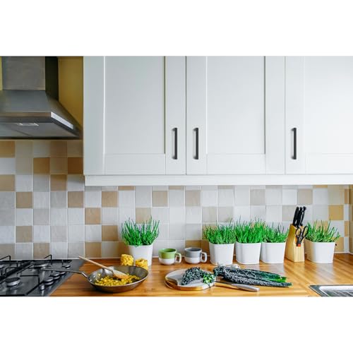 Ravinte Matte Black Square & Solid Cabinet Handles,4 Inch,15 Pack - size: 4 Inch Hole Center