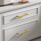 Goldenwarm 25 Pack 3 Inch Gold Cabinet Handles Brushed Gold Cabinet Pulls - color: Gold, size: 3in Hole Centers