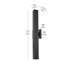 Open Box - Elegant Lighting OD505W24BK - Wall Sconces Outdoor Lighting