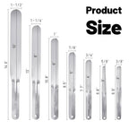 7-Piece Caulking Spatula Set - Professional Stainless Steel Caulk Finishing Tools, Streamline Spatulas for Bathroom Sink, Bathtub, Tile Sealant Application - size: 7PCS