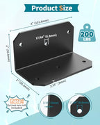 4 Inch L Bracket Corner Brace, 90 Degree Angle Iron, Black 8Pcs - color: Black-8PCS
