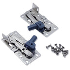 LD-0220-50SC Soft-Close Pivot Hinges 2-Pack, Silent Tip Out Tray & Cabinet Hinges, Heavy-Duty Self-Closing for Kitchen/Bathroom (Silver)