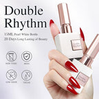 Double Rhythm 15ML Glitter Gel Polish Shimmer Reflective Holographic Color Magnetic for Nail Art Salon DIY at Home (Hot Pink-B1141) - color: Pink