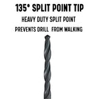 Drill America 3/16" x 12" High Speed Steel Aircraft Extension Drill Bit (Pack of 12), DWDA/C Series - size: 3/16" (Pack of 12), style: 12" Length