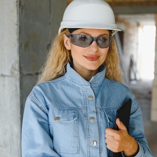 Salfboy Bulk Safety Glasses Tinted, Scratch-Resistant Eye Protection - color: 100 Grey