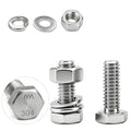 30 Sets 3/8-16x5 Bolt and Nut Set, Flat & Lock Washers Included,120PCS - size: 1/4-20x5/8" 30sets