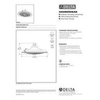 Open Box - Delta 52687-RB H2Okinetic Multi-Function Shower Head with H2Okinetic Technology