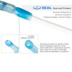JRready IP68 Environmental Butt Splice Kit 100Sets 20-16AWG AS81824 Aviation Splice Connectors with PVDF and PE Heat Shrink Tubes ACT-232 Butt Splice Crimper G4111 Go No Go Gauge for Automotive Marine - color: 16#Blue-100Sets
