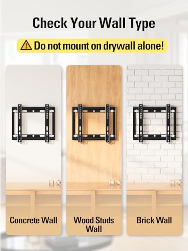 Mounting Dream Fixed TV Wall Mount Bracket for Most 17-42'' Flat Screen TV - size: Fixed for 17"-42" TV & 8" Studs