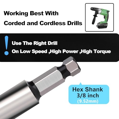 1-1/2" X 11.8" Auger Bit for Wood, 38x300mm Hex Long Auger Drill Bit - size: 1-1/2" (38mm)diameter, style: 11.8 inch / 300mm Length