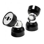 Powerful Magnetic Doorstop - 2 Pcs Stainless Steel Mini Door Stopper, Heavy Duty Magnetism Door Holder for Bedroom Bathroom Kitchen Home Office (Black)