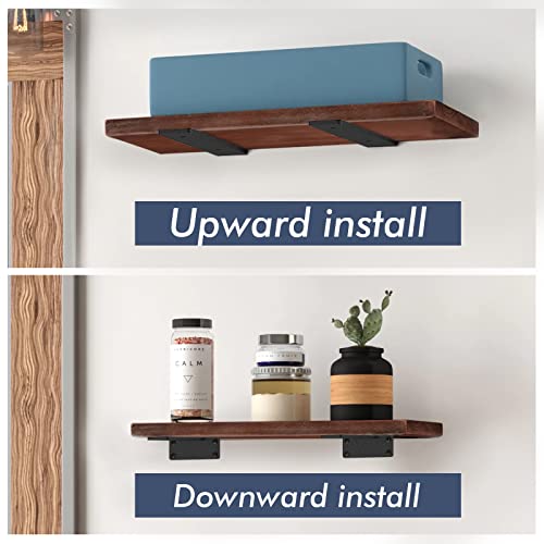 Starunder 6 Inch Floating Shelf Brackets,8 Pack L‑Shape Shelf Supports - size: 6 Inch