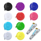 DiCUNO 10-Pack Soft Retractable Measuring Tape, 60-Inch 1.5 Meter, 10Colors - color: 10 Colors