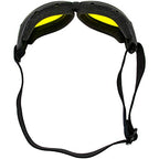 Global Vision Eliminator Dirt Bike Padded Motorcycle Riding Goggles for Men and Women (Black Frame/Smoke Lens) - color: Black Frame/Yellow Lens