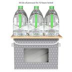 Univivi Fabric Foldable Storage Boxes with Lids, 4 Pack, Gray Star - color: Grey Star