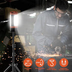 Rechargeable 12000mAh Camping Light with Adjustable Stand - color: Orange&Black, size: with stand