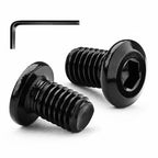 M8 x 10mm Flat Head Hex Socket Cap Screws Furniture Bolts, Stainless Steel 18-8 (304), Black Oxide, Countersunk Connector Screw, Full Thread, 20 PCS (with Hex Spanner) - size: M8 x 10mm