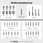 UNIWA Cordless Electric Screwdriver Rechargeable-650 RPM Power Drill-Grey - color: Grey