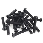25 Pieces M6 x 40mm Button Head Socket Cap Screws, Thread Pitch 1.0mm, Sutemribor M6 Black Screws, 10.9 Grade Alloy Steel, Black Oxide Finish, Fully Threaded - size: M6 x 40mm, style: Button Head