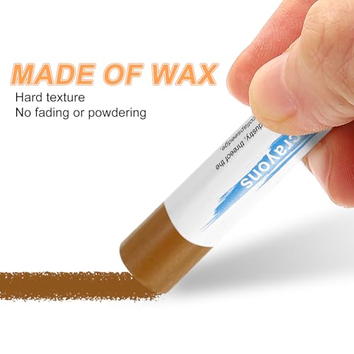 HARFINGTON 5pcs Wood Filler Sticks Wooden Wax Touch Up Furniture Repair Crayons for Scratch Hole Wood, Golden Oak - color: Golden Oak