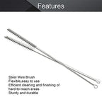 Utoolmart Steel Wire Cleaning Brush, Spiral Power Tube Brush, Steel Wire Tube Brush Cleaning Tool, Tube Bottle Brush, 0.3-inch Diameter 12-inch Length, 2pcs - color: 2pcs, size: 0.8cm