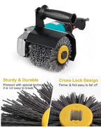 SIGNI Abrasive Nylon Drawing Wheel Drum Burnishing Polishing Brush for Wood Furniture Floor Polishing 120X100mm 240 Grit 1pack - size: 240 Grit, Black