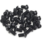 35 Pieces M6 x 10mm Button Head Socket Cap Screws, Thread Pitch 1.0mm, Sutemribor M6 Black Screws, 10.9 Grade Alloy Steel, Black Oxide Finish, Fully Threaded - size: M6 x 10mm, style: Button Head