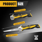 KATA Folding Drywall Jab Saw, Sheetrock Knife with Soft Grip Handle - color: Silvery