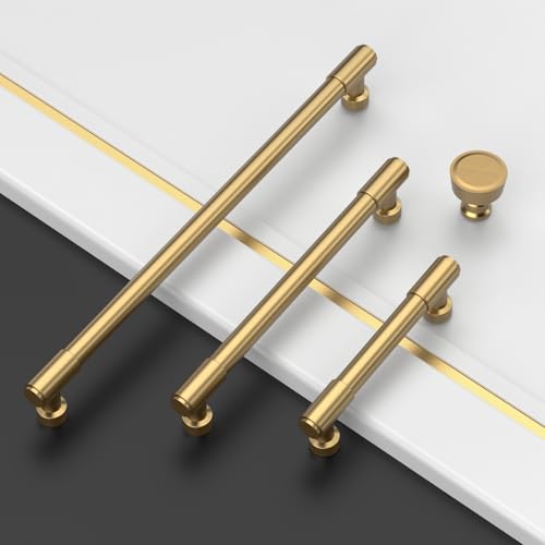 Asidrama Champagne Bronze Kitchen Cabinet Pulls,5 Inch,10 Pack - color: Champagne Bronze, size: 5" Hole Center