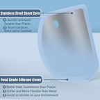 Silicone Dough Scraper with Metal Core Flexible Bowl Scraper Bread Baking - color: Blue