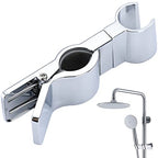 Adjustable Hand Shower Bracket for Slide Bar, Universal 20-25MM Rail Shower Head Holder Slider Clamp Bathroom Replacement 45 Degree Rotation Sprayer Holder