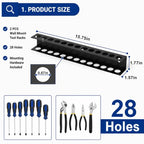 Screwdriver Organizer Wall Mount, 2 Pack Metal Tool Holder Rack