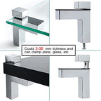 4 Pcs Adjustable Wood/Glass Floating Shelf Brackets Wall Mount (Polished Chrome) - size: Polished Chrome-4pcs
