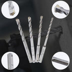Rotary Hammer Bit Set with SDS Plus Shank,Carbide Tip,6+8+10+12mm - 4pcs