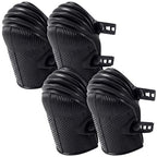 Soulchen 2 Pairs Heavy Duty Construction Knee Pads for Work, Black - color: Black