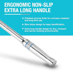 DURATECH Extra Long Handle 1/4-Inch Drive Ratchet, 90-Tooth Ratchet Wrench - size: 1/4" with 8" handle