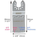 XXGO 4 Pcs Diamond Oscillating Multi Tool Blades for Removing Grout - size: 4 Pcs Diamond Blade Kits B