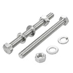 15 Sets 1/4-20x4 Bolt and Nut Set, Flat & Lock Washers Included,60PCS - size: 1/4-20x4" 15sets
