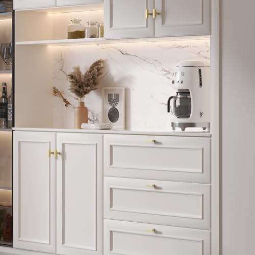 Goldenwarm 25 Pack Cabinet Knobs Gold Drawer Knobs - color: Gold, size: Single Hole Knob