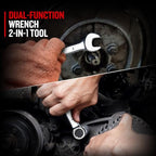 zhax 9mm Metric Combination Wrench, 12 Point Box End, 15 Degree Offset Design, Mirror Polish Finish, Forged CR-V Steel, Hand Tools for Mechanics, Ideal for Auto and Home Repair - size: 9mm