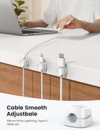 Lamicall 12Pack Spring Cord Organizer, Office Desk Accessories, Cable Clips - size: 12Pack - 1 Slot