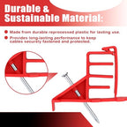 200 Pack Multi-Cable Staples with Steel Nails, Electrical Wire Stackers - color: Red