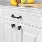 Amerdeco 10 Pack Matte Black Cabinet Hardware 3Inch(76mm) Hole Center Kitchen Handles for Bathroom Drawer Dresser Pulls ZH0010 - color: Matte Black, size: 3"/76MM Hole Center