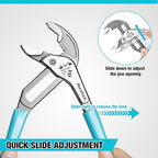 DURATECH 10-Inch Water Pump Pliers, Quick-Adjust Groove Joint Pliers - style: 10"