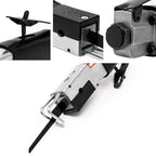 Air Reciprocating Saw with 6pcs 18T/24T/32T Blades, 1/4" NPT Lightweight Pneumatic Body Saw for Metal Sheet Cutting & Auto Body Work, Safety Lock Out Lever