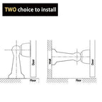 Solid Mental Magnetic Door Stop, Wall Mounted, Silver, 2 Pack - color: Silver