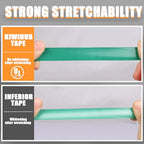 Green Electrical Tape, UL Approved, 0.7in x 33ft, 9 Pack - color: Green