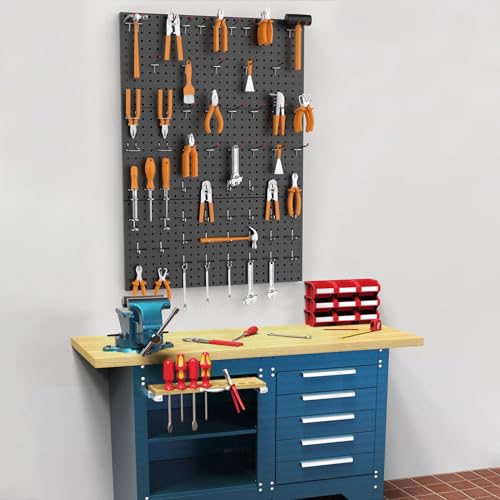 WALMANN 3 PCS 12x24 in Pegboard Panels for Wall, 36x24 in Tools Pegboard - color: Black 12"*24", size: 24"*36"