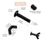 30 Pack Black 1/4"-20 x1 Screw Bolts and Wing Nut Kit 15pcs Machine Screws with Round Head Phillips 15pcs Butterfly Hand Twist Tighten Nut Zinc Plated Hardware Fitting Fastenings Assortment Kit - size: Black 30 Pack 1/4"-20 x1"